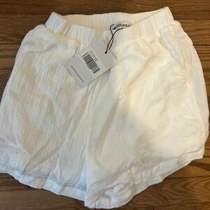 White Linen Princess Polly Mateo Shorts